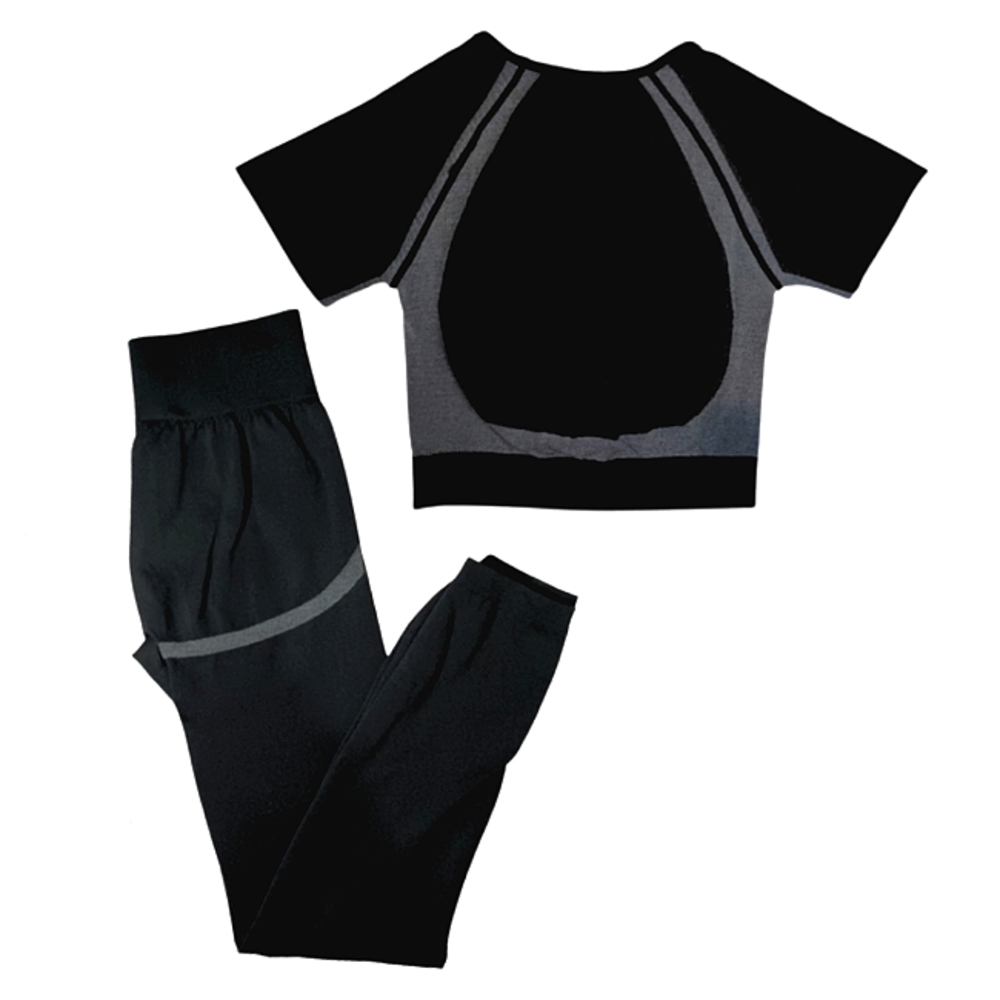 Black & Gray Active Co-ord Set - Size S/M